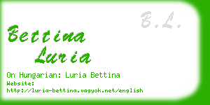 bettina luria business card